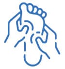 icono masaje drenante pies